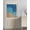 Blue, variant on Teal Ombre Coastal Blackout Curtains, French Door Curtains for Door Window, Summer Nautical Beach Ocean Seaside Privacy Drapery for Patio/Sidelight Doors, 1 Panel with Tieback, 54 x 72 Inches