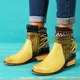 thumbnail image 4 of Mostsola Womens Ankle Boots Classic Low Heel Round Toe Boho Booties with Side Zipper, 4 of 8