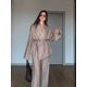 thumbnail image 3 of Cárdigan de Kimono liso para mujer, traje de 2 piezas con cuello en V y cordones, Pantalones rectos, moda de primavera y verano, 2024, 3 of 5