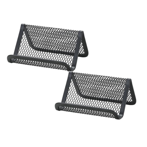 2-Pack Metal Mesh Desk Business Card Holder, Ofice Desk Card Display Rack, Great for Summer Networking Events, Home Ofice, or Back to schol