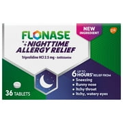 Flonase Nighttime Allergy Relief Tablets, up to 6 Hours of Relief - 36 Coated Tablets