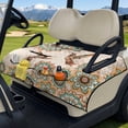 thumbnail image 3 of Yuyamidu Hummingbird Golf Cart Seat Covers Boho Flowers Golf Cart Seat Towel Blanket with Front Pockets, Fit for Club Car and More 2 Person Seat Golf Cart, 3 of 8