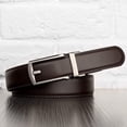 thumbnail image 2 of WERFORU Leather Ratchet Dress Belt for Men Perfect Fit Waist Size up to 50 inches with Automatic Buckle, 2 of 6