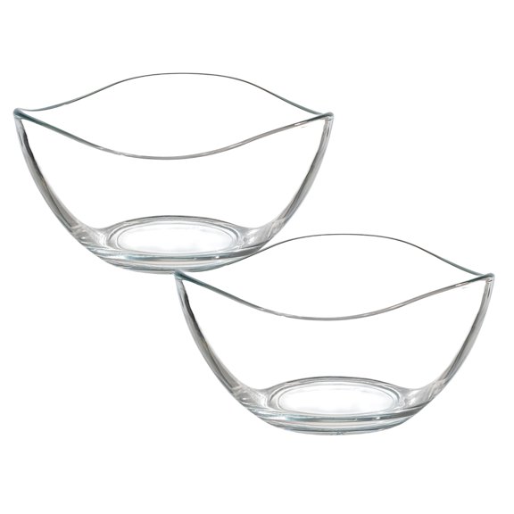 Juego Tazón Bowl Vira de Vidrio Cristal 4 piezas para cocina 310ml, diseño moderno