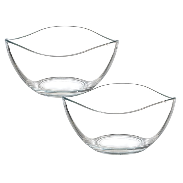 Juego Tazón Bowl Vira de Vidrio Cristal 4 piezas para cocina 310ml, diseño moderno
