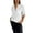 White, variant on BSDJILFG Plus Size Blouses for Women Button Down Tops Long Sleeve Stand Up Collar Shirts with Sequined Pocket Tops ,S-5XL