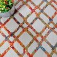thumbnail image 4 of 5' X 7' Cream Geometric Stain Resistant Non Skid Indoor Outdoor Area Rug, 4 of 5