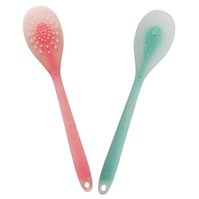 CUITING 2 Pcs Silicone Hammer Stick Back Massage Hand Hooks Neck Massager with Man Green