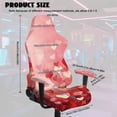 thumbnail image 2 of Jiueut Heart Print Gaming Chair Cover Set of 4, Wear Resistant High Back Computer Chair Cover with Stretchable Band Universal Rotating Chair Protection with Armrest Cover Valentine's Day Decor, 2 of 7