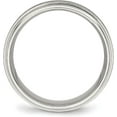 thumbnail image 3 of Avariah Diamonds Chisel Stainless Steel Brushed and Polished 7.2mm Ridged Edge Band - Ring Size 11.0, 3 of 8
