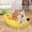 Yellow, variant on Pet Supplies Banana Bed for Dogs Luffy Banana-Shaped Sofa Bed for Indoor Use All-Season Cozy Donut Shape Crate Alternative