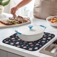 thumbnail image 2 of Pioneer Flower Floral Print Pattern Kitchen Dish Drying Mat 1 Pack, Ultra Absorbent Microfiber Drainer Mat, 16"x18", 2 of 6
