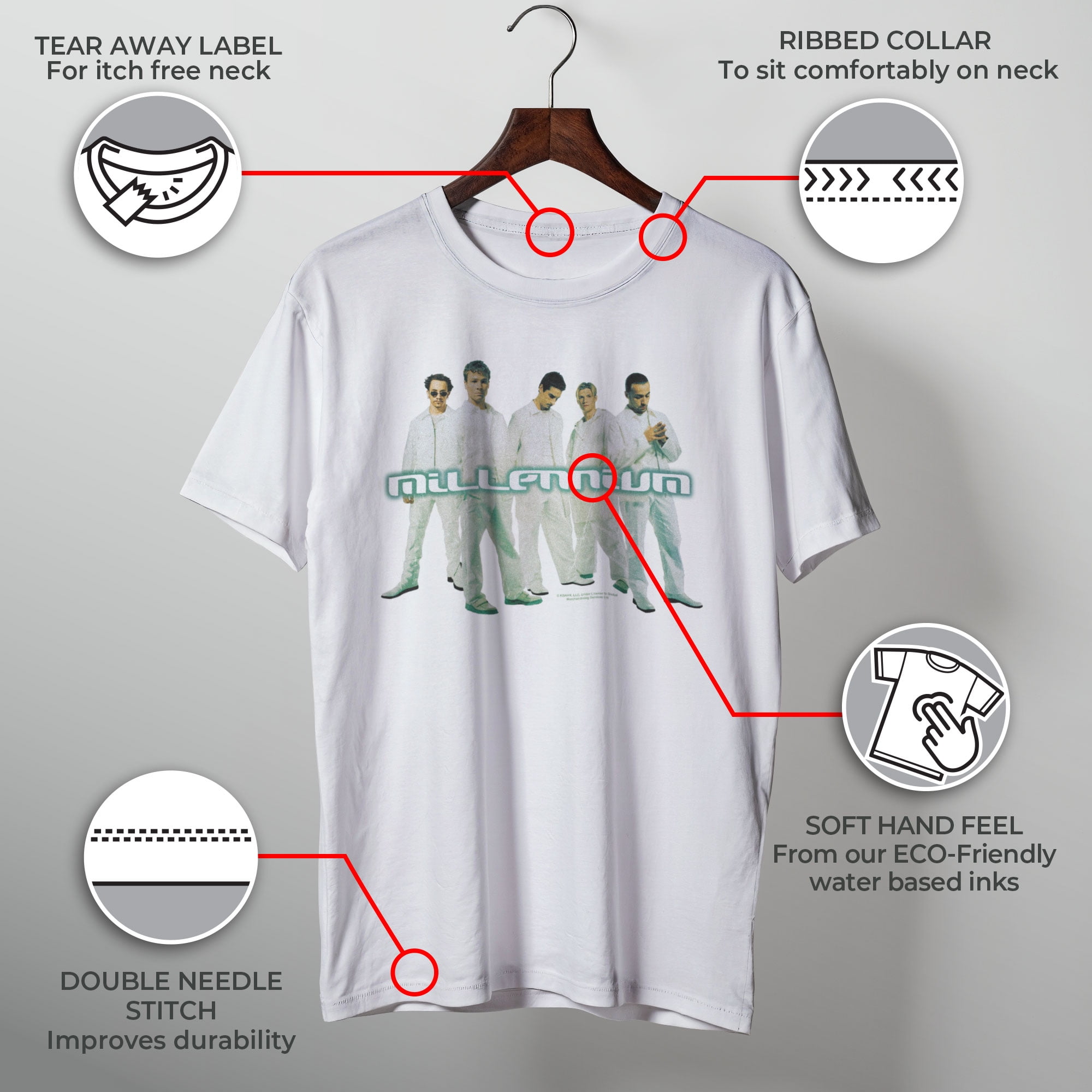 Men's Backstreet Boys Millennium Album Cover Graphic T-Shirt