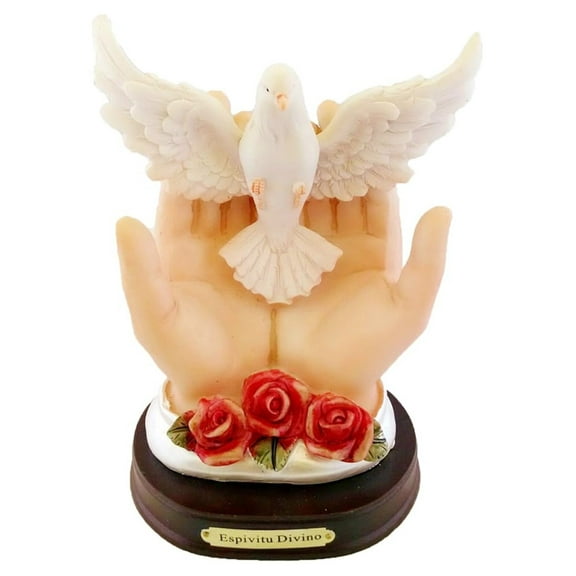 6 Inch Holy Spirit Statue - Espiritu Santo Figurine, Hand Painted Resin Christian Catholic Decor, Religious Gift for Home & Church, 6" Height