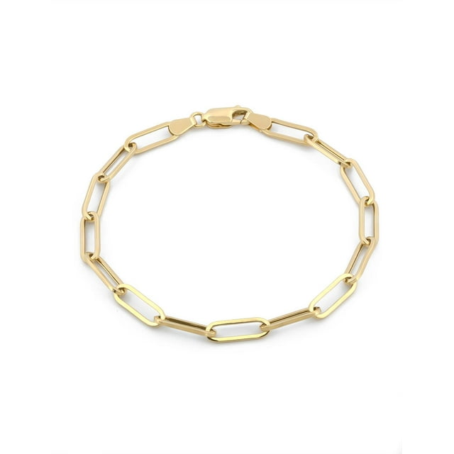 Pulsera Clip 4 mm 18.5 cm oro sólido 10k