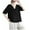 Black01, variant on Womens Summer Tops Hollow Out Embroidered Blouse Cute V Neck Button Short Sleeve Shirts Casual Cotton Eyelet Top