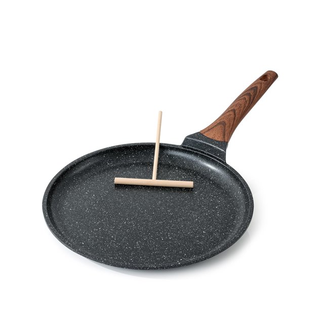 Sartén Kordisen para crepes, antiadherente, revestimiento de granito, 30 cm, por inducción