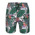 thumbnail image 3 of Susaid Tropical Leaves Print Men's Swim Trunks Hawaiian Bathing Mesh Lining Suit Swimsuits Beach Shorts with Pockets-Medium, 3 of 6