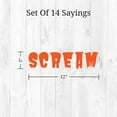 thumbnail image 5 of Decalcomania Spooky Phrases Wall Decals - Set of 17 Assorted Phrases and Words in Orange and Black Wall Decorations Removable Peel and Stick Halloween Indoor Decor, 5 of 5