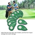 thumbnail image 3 of Four Leaf Clover Pattern 10 PCS Golf Club Top Covers, Water Proof PU Delicate Golf Iron Set Covers Suitable for Most Clubs, 3 of 7