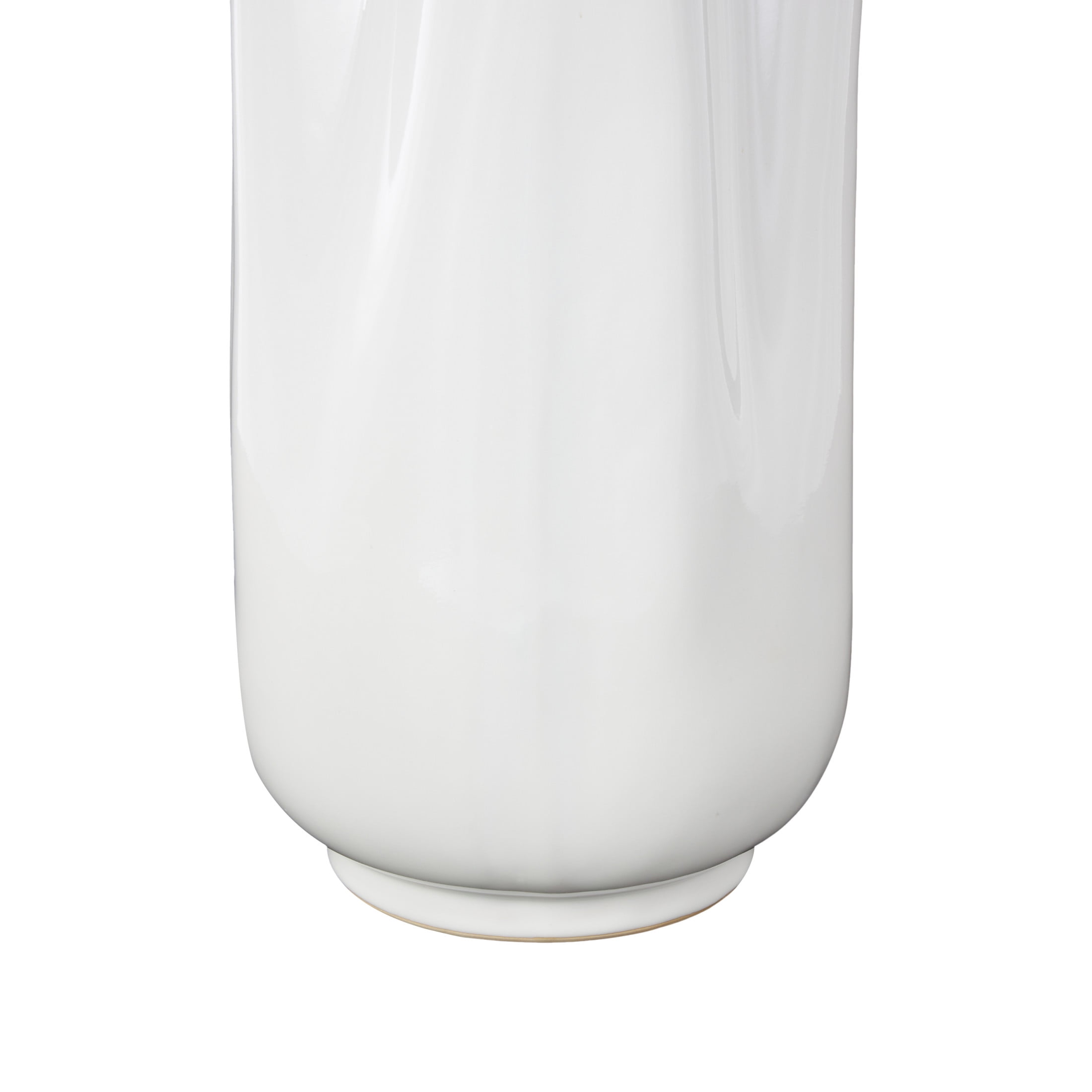 DecMode 22" Abstract White Ceramic Vase with Multiple Openings