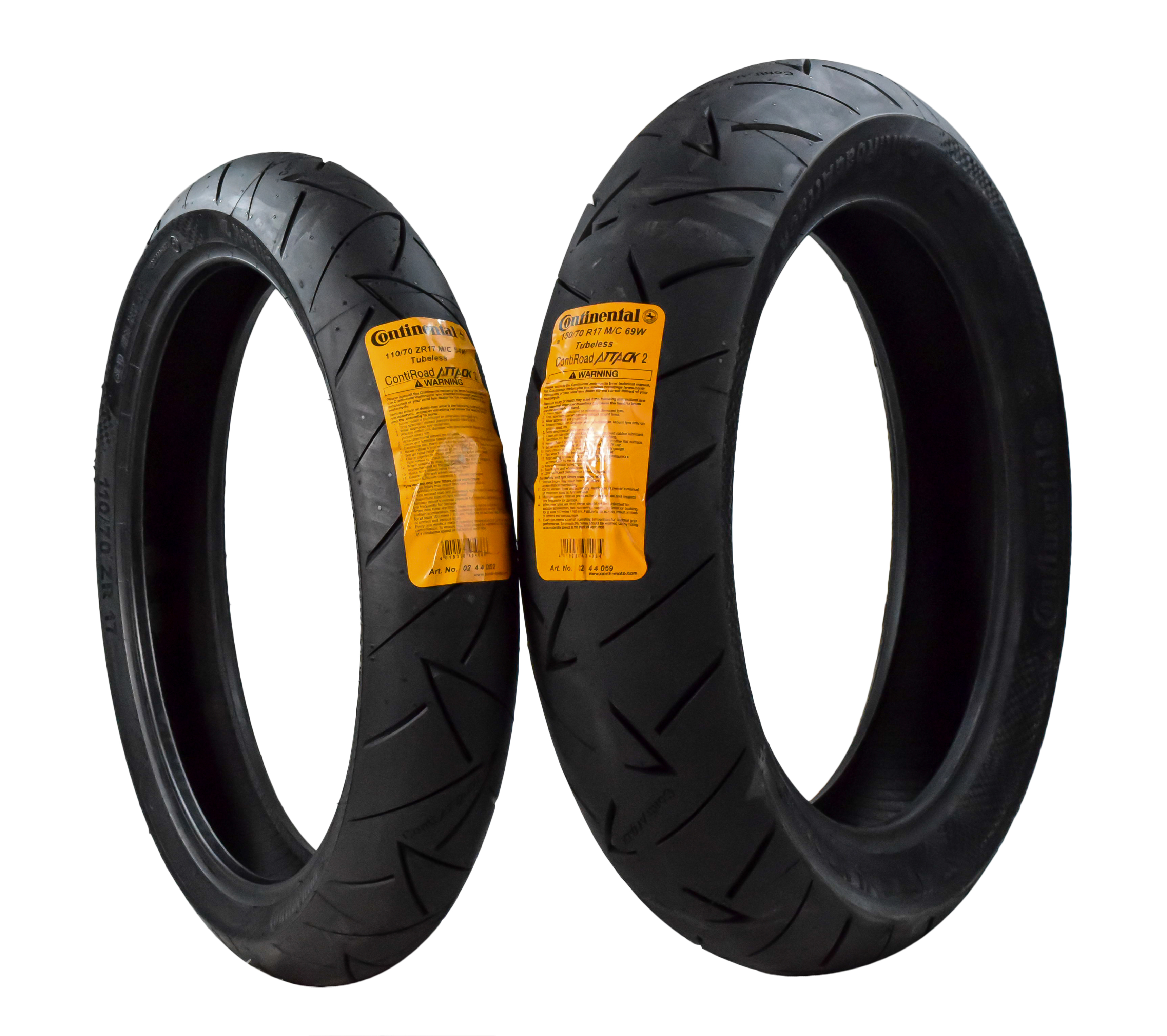 Continental Road Attack 2 110/70ZR17 Front 150/60ZR17 Rear Motorcycle