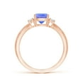 thumbnail image 2 of ANGARA Natural Cushion 1.05 ct Tanzanite Split Shank Ring with Rope Detailing in 14K Rose Gold for Women (Size-6mm) | December Birthstone, Anniversary, Jewelry Gift for Women | Natural Tanzanite Ring, 2 of 9