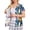 Blue01, variant on Shoulder Surgery Shirts for Women Short Sleeve Tear Away Tops Recovery Shirts Easy To Wear and Take Off Printing Adaptive Shoulderzipper Top Khaki M
