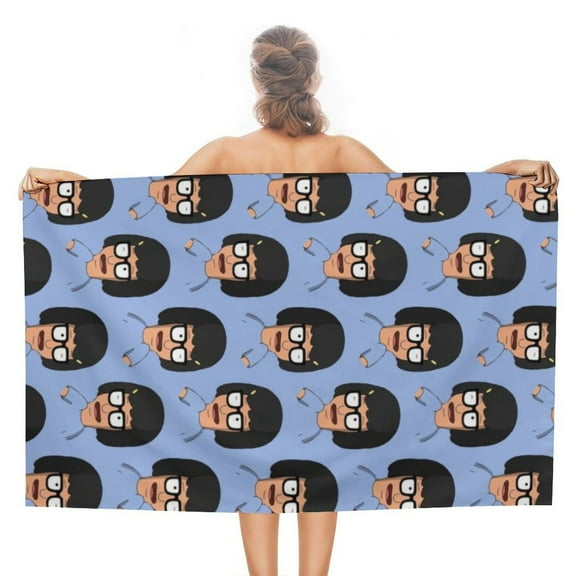 Bob's Burgers Tina Bath Throw Towel Quick Dry Towel for Swimmers Sand Proof Beach Towels Pool Swimming Towels 51" X 31"