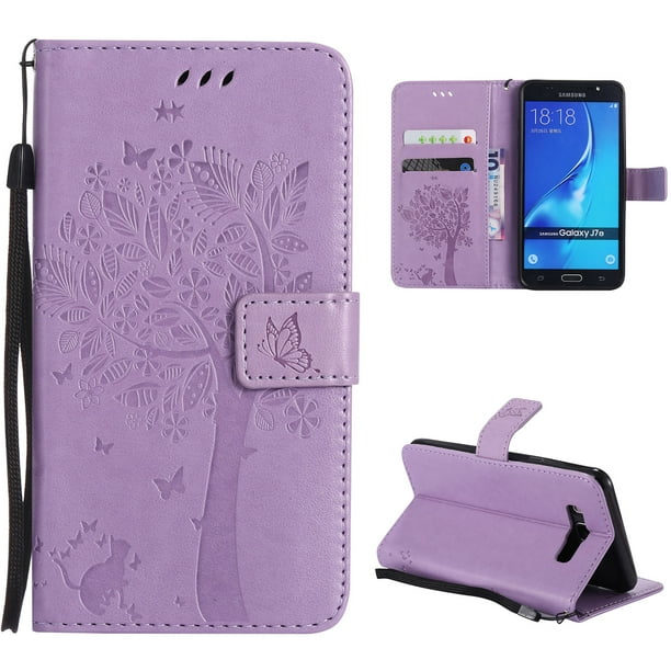 Galaxy J7 Case, Samsung Galaxy J7 Phone Cases, Allytech [Embossed Cat