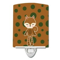 Caroline's Treasures BB9179CNL Squirrel #2 Ceramic Night Light, 6x4x3", multicolor