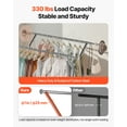 thumbnail image 4 of VEVOR Clothes Rack, Rolling Clothing Garment Rack with 2 Hanging Rods and Storage Basket, 330 lbs Load Capacity, Extendable Carbon Steel Clothing Racks, 4 of 9