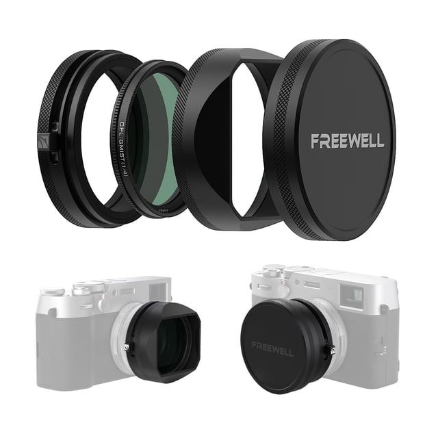 Kit de filtros FREEWELL CPL/GMIST (1/4) con parasol para lentes Fuji X100