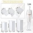 thumbnail image 2 of Set of 3 Metal Pedestal Stand for Party, White Display Pedestal Stand for Weddings, Birthday Parties, Sculpture Display Stand Cube Decorative Pedestal, 2 of 9