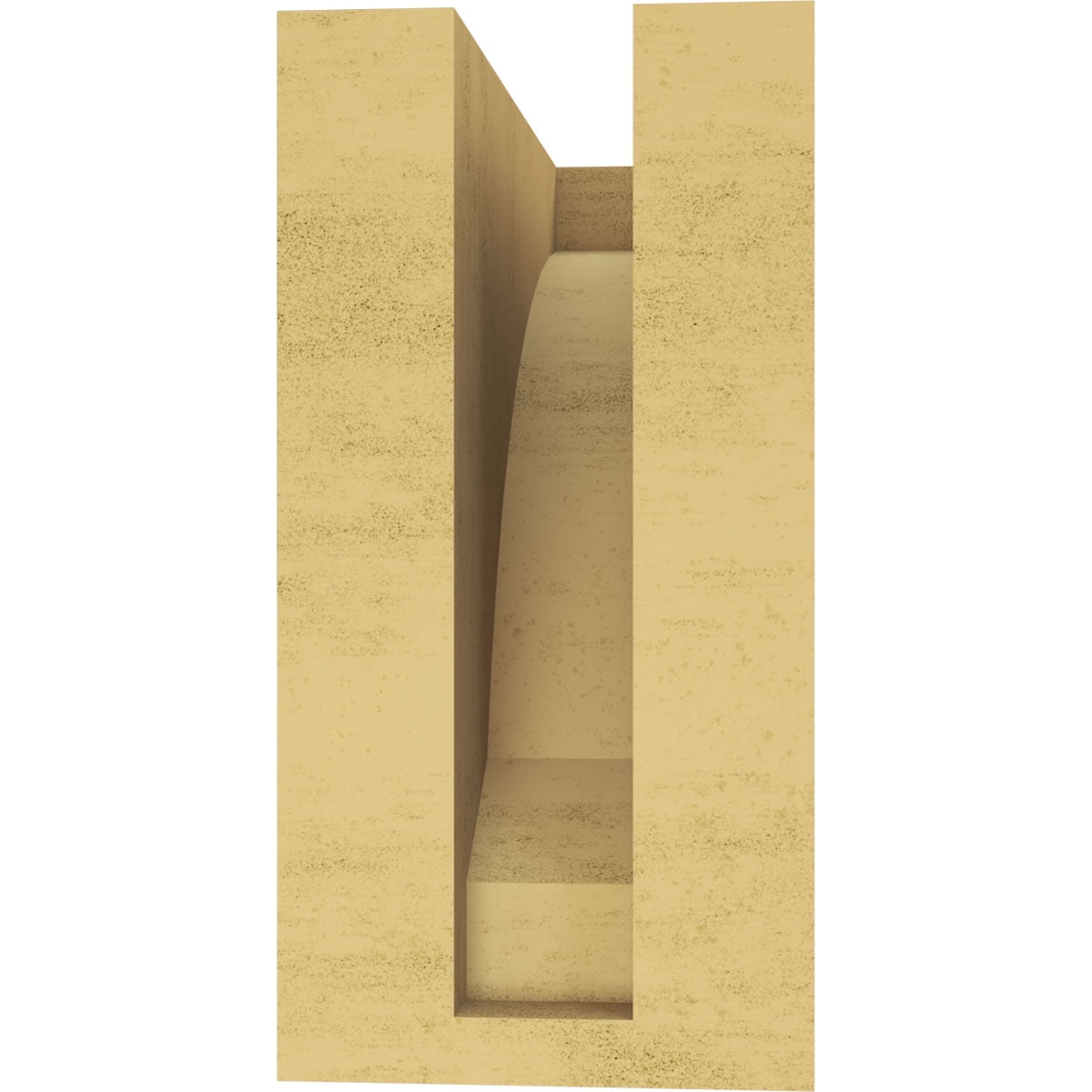 3"W x 6"D x 6"H Classic Moab Rough Cedar Woodgrain TimberThane Corbel, Primed Tan