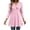 Pink, variant on Tumotour Plus Size Pullover Tops for Ladies' Swing Flowy Blouse To Wear with Leggings Long Sleeved V-Neck Fall Tunic Shirt