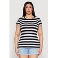 thumbnail image 2 of Womens Plus Size Striped Tee, 2 of 5