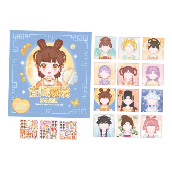 Make A Face Sticker Book DIY Activities with 12 Face Pages and 100 Makeup Stickers Funny Wacky and Funny Faces for Kids Birthday Gift Girls Ancient Girl
