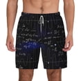 thumbnail image 3 of Uemuo Mathematica Science Pattern Mens Swim Trunks Quick Dry Board Shorts with Mesh Lining, Stretch Beach Shorts Quick Dry No-Chafing Board Shorts-Large, 3 of 9