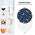 thumbnail image 6 of Lsque Space Dinosaur Pattern 4" Drink Coasters Set of 4, PVC Leather Absorbent Coasters, Table Coaster Set Decorative Coffee Cup Coasters Housewarming Gift -Round Shape, 6 of 6