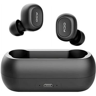 QCY T1 True Wireless Earbuds with Uncapped Charging Case, TWS 5.0 Bluetooth Headphones, Black
