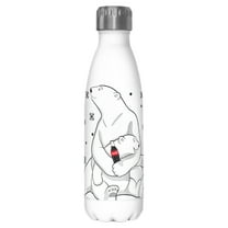 Coca Cola Christmas Polar Bears Hug  Stainless Steel Water Bottle White 17 oz.