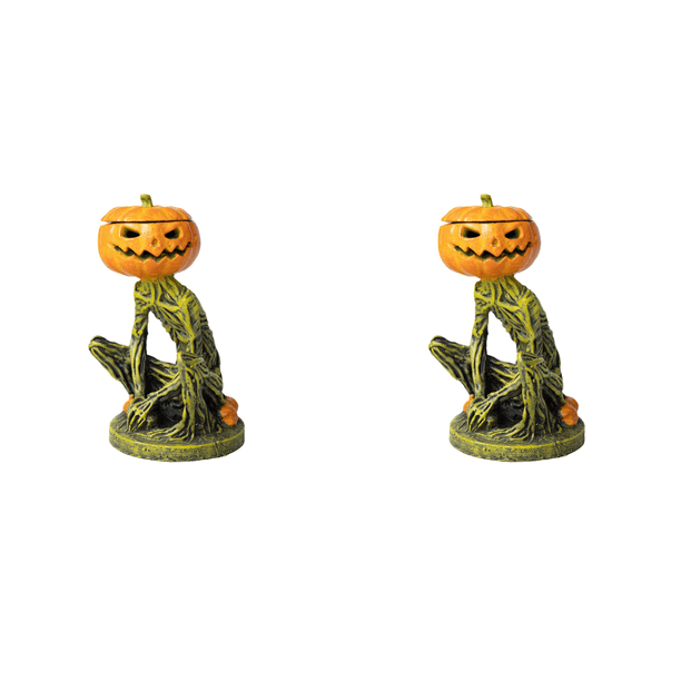 Candelabro de calabaza, estatua de resina de Jack O Lantern para Halloween, decoración del hogar