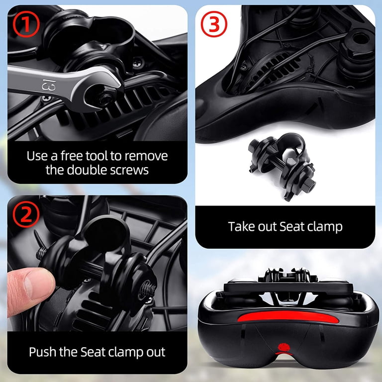 BUSATIA Gel Bike Seat, Wide Comfort Saddle for MTB photo 4