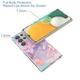 thumbnail image 3 of Allytech Galaxy S24 Ultra Case with Tempered Glass Screen Protector, Fingerprint Unlock Anti-Scratch Luxury Design Back Cover Case for Samsung Galaxy S24 Ultra 6.8", Purple Marble, 3 of 8