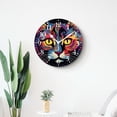 thumbnail image 4 of 10 Inch Wall Clock Battery Operated Silent Clock Decorative for Office, Kitchen, Outdoor, Living RoomColorful Cartoon Cat Kitten Animal Print Nice, 4 of 4
