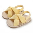 thumbnail image 2 of YMNXA Baby Toddler Girls Summer Sandals Slip On Soft Sole Open Toe Comfortable Lightweight Water Shoes For Casual Daily Wear,Yellow,6-12 Months, 2 of 6
