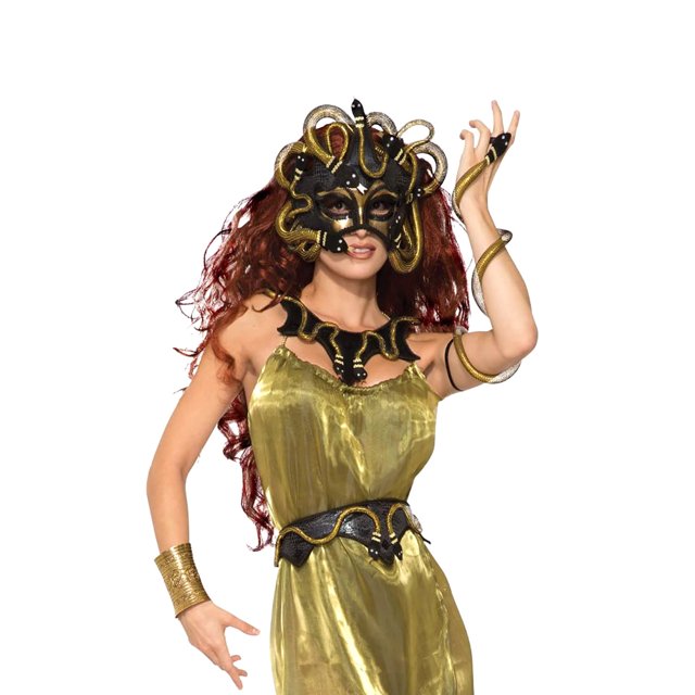 Bristol Novelty - Brazalete de Serpiente para Disfraz de Medusa (Dorado/Negro)