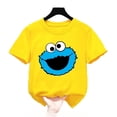 thumbnail image 5 of Bonitas camisetas de algodón con dibujos animados para niños, camisetas de manga corta con diseño de Barrio Sésamo, camisetas divertidas de verano para bebés y niñas, ropa para niños, 5 of 5
