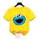 thumbnail image 5 of Bonitas camisetas de algodón con dibujos animados para niños, camisetas de manga corta con diseño de Barrio Sésamo, camisetas divertidas de verano para bebés y niñas, ropa para niños, 5 of 5